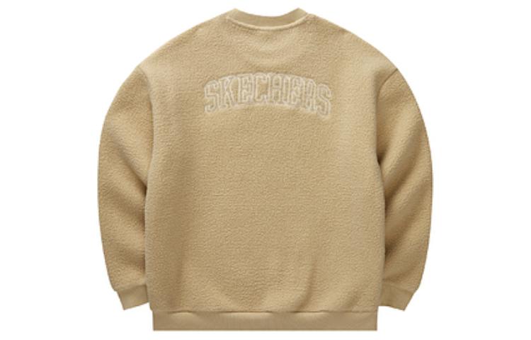 Skechers Colorful Casual Logo Embroidery Knit Sweatshirt Unisex - Irish Cream L322U091-028R