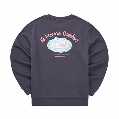 Skechers Colorful Casual Logo Print Unisex Sweatshirt Odyssey Gray L322U138-026R