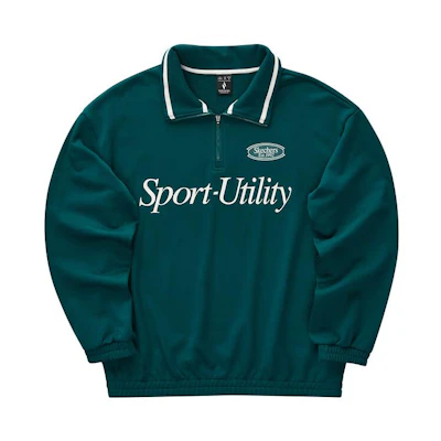 Skechers Colorful Casual Polo Knit Sweatshirt Deep Sea Green Unisex L124U030-006U