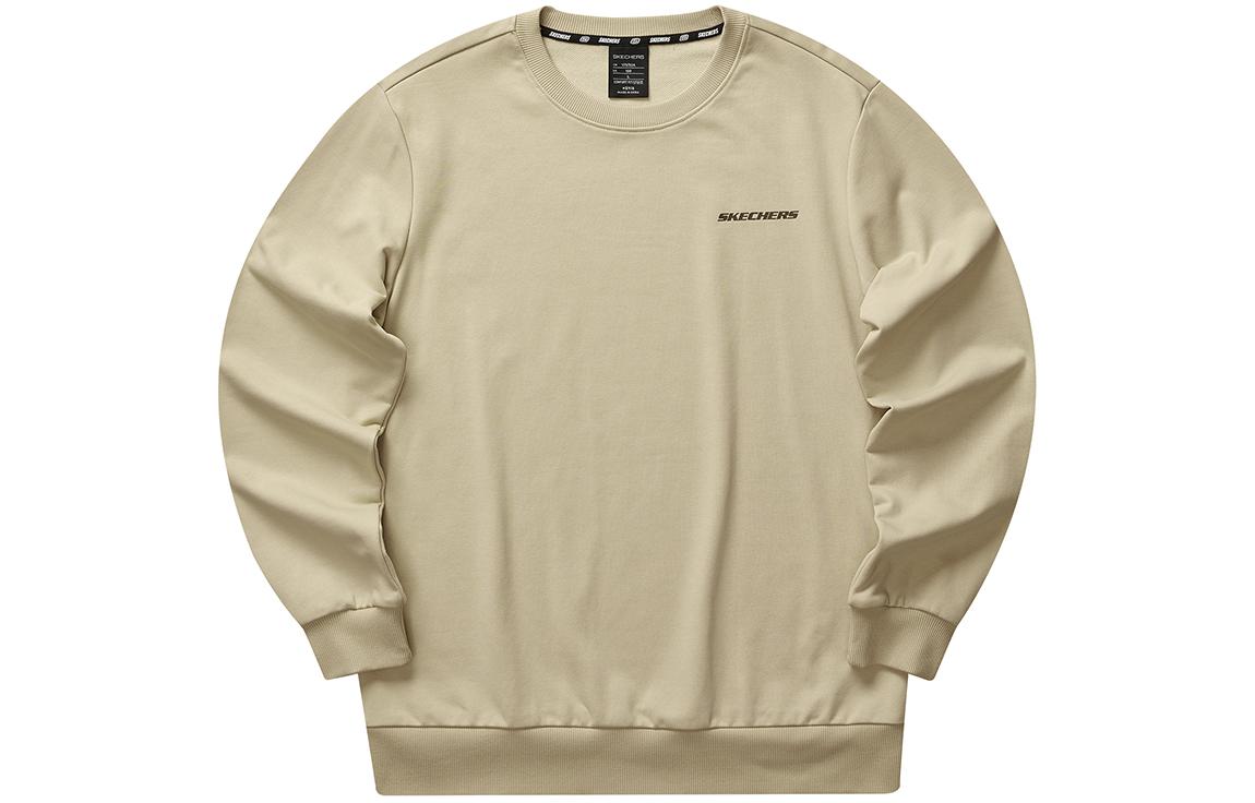 Skechers Colorful Casual Pullover Crewneck Letter Print Sweatshirt Cream Men L323M099-028R