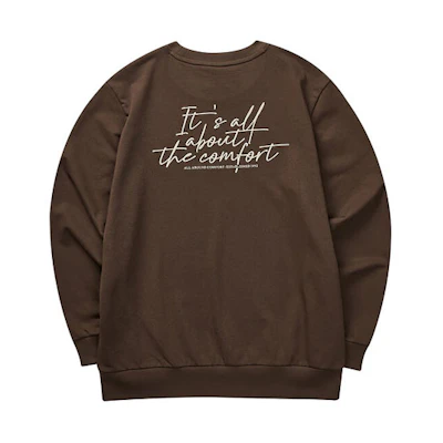 Skechers Colorful Casual Series Letter Print Crewneck Long Sleeve Brown L323M061-03JJ