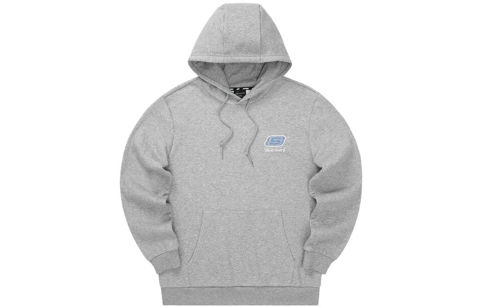 Skechers Colorful Casual Series Logo Hoodie Unisex Mid Gray L322U090-004F