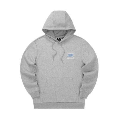Skechers Colorful Casual Series Logo Hoodie Unisex Mid Gray L322U090-004F