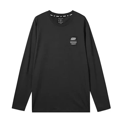 Skechers Colorful Casual Series Logo Print Pullover Sweatshirt - Charcoal Black L322M076-0018