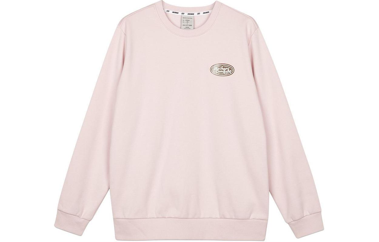 Skechers Colorful Casual Unisex Fleece Crewneck Sweatshirt Gray Pink L423U091-01NX