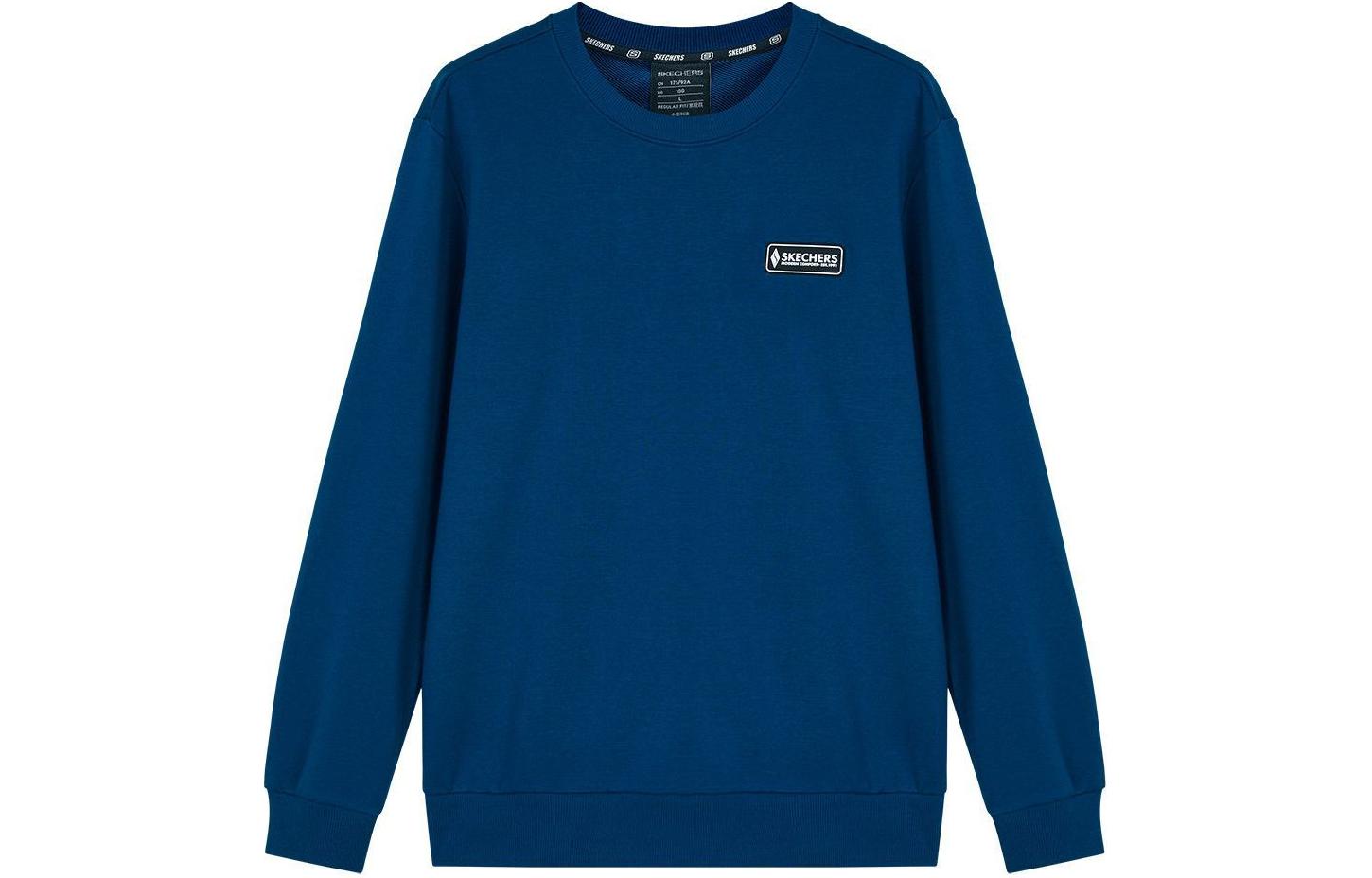 Skechers Colorful Casual Unisex Pullover Sweatshirt in Poseidon Blue L423U164-00H1