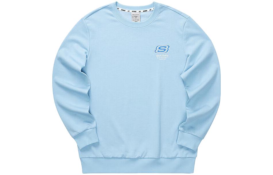 Skechers Colorful Series Unisex Logo Print Crewneck Long Sleeve Sweatshirt - Air Blue L322U127-01CQ
