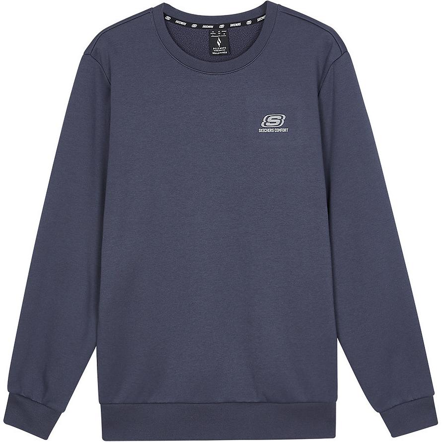 Skechers Comfortable Crewneck Fleece Lined Thick Sport Sweatshirt Odyssey Gray L424U170-026R
