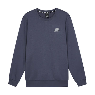 Skechers Comfortable Crewneck Fleece Lined Thick Sport Sweatshirt Odyssey Gray L424U170-026R