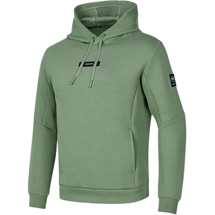Skechers Comfortable Sports Hoodie Brown-Green for Men Casualwear P424M013-03LX