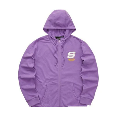 Skechers Crystal Purple Hoodie - Unisex Casual Zip-Up Jacket L321U142-00QA