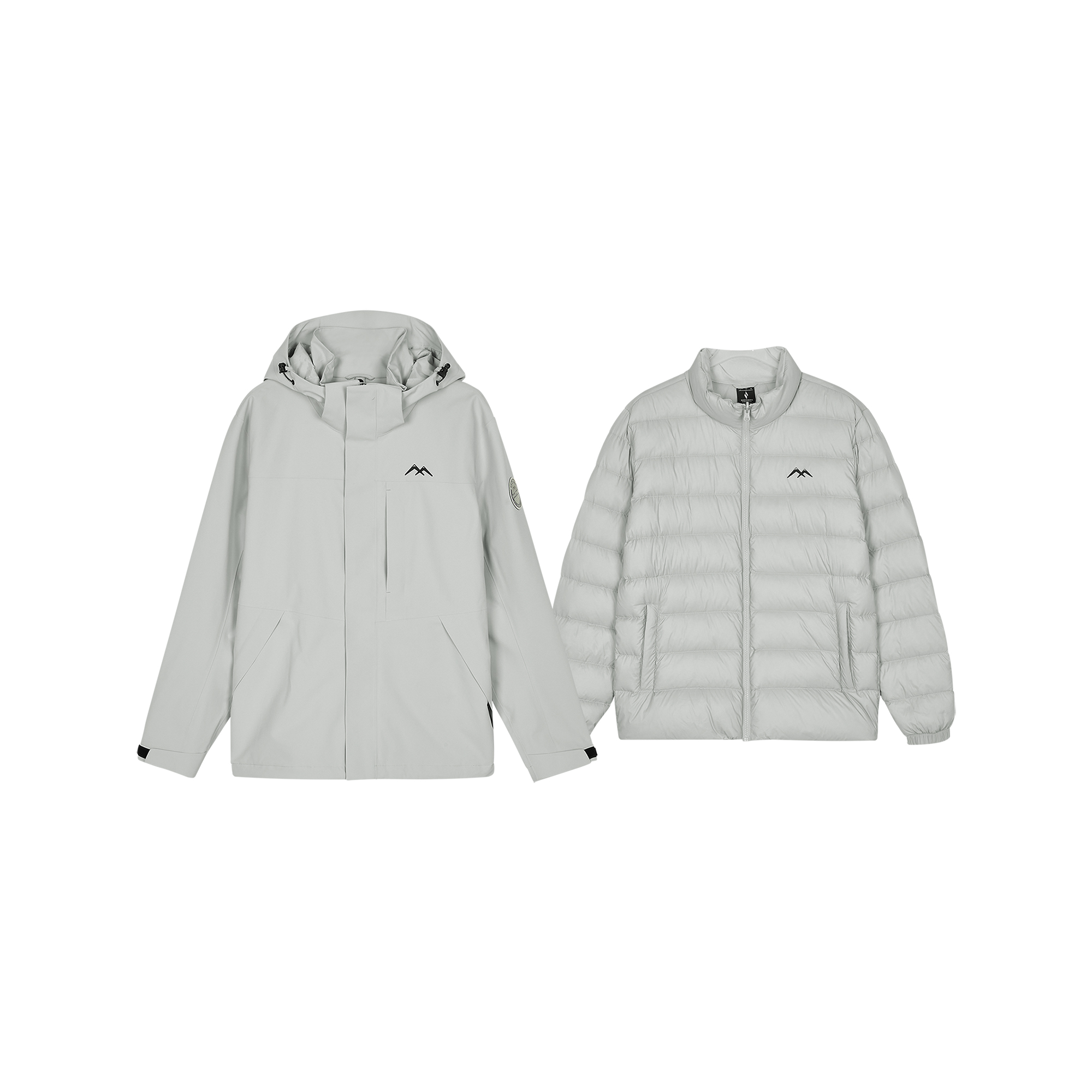 Skechers Cube Series 3-in-1 Waterproof Windproof Grey Down Jacket L424M143-00MV 圖 2