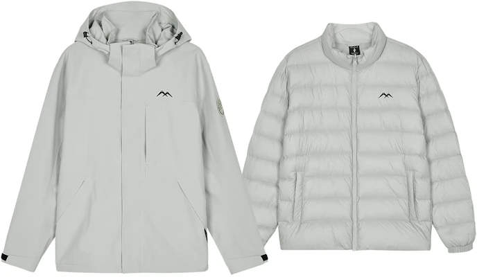 Skechers Cube Series 3-in-1 Waterproof Windproof Grey Down Jacket L424M143-00MV Order Skechers Cube Series 3-in-1 Waterproof Windproof Grey Down Jacket L424M143-00MV