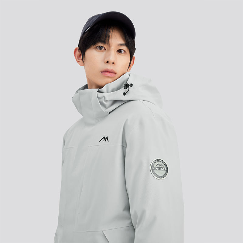 Skechers Cube Series 3-in-1 Waterproof Windproof Grey Down Jacket L424M143-00MV 圖 8