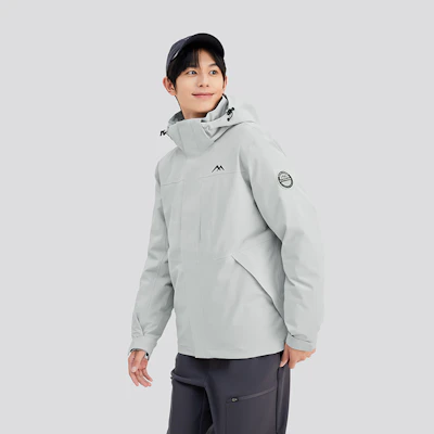 Skechers Cube Series 3-in-1 Waterproof Windproof Grey Down Jacket L424M143-00MV 1