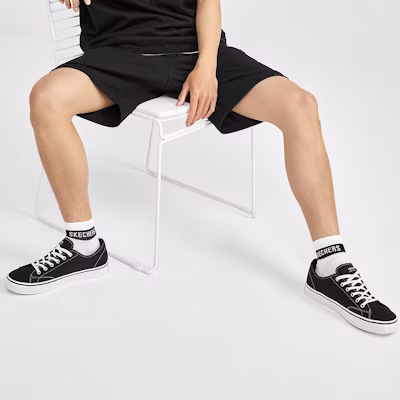 Skechers Cupsole 1 低帮板鞋 黑色 666067-BLK Sizing Skechers Cupsole 1 低帮板鞋 黑色 666067-BLK