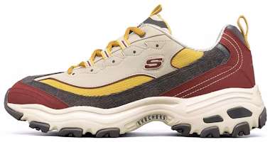 Skechers D'Lites 1.0 Low-Top Running Shoes White/Yellow/Red 237153-NTMT Skechers D'Lites 1.0 Low-Top Running Shoes White/Yellow/Red 237153-NTMT