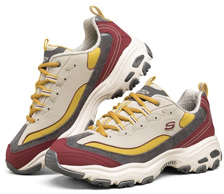 Skechers D'Lites 1.0 Kasut Larian Rendah Putih/Kuning/Merah 237153-NTMT Lookbook Skechers D'Lites 1.0 Kasut Larian Rendah Putih/Kuning/Merah 237153-NTMT