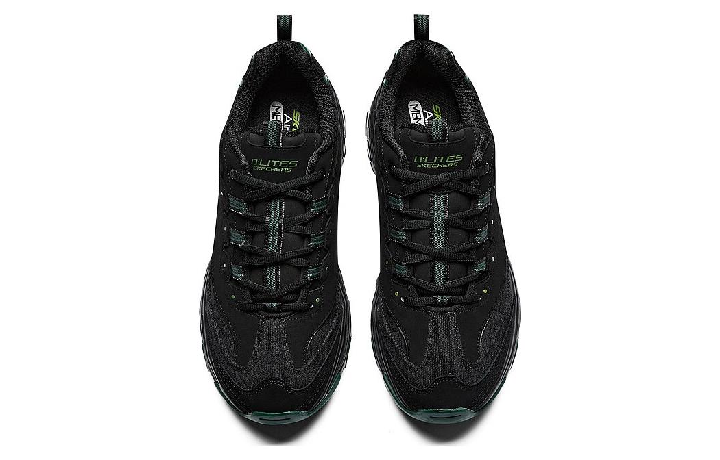 Shop Skechers D'LITES 1.0 黑橄榄配色 237153-BKOL