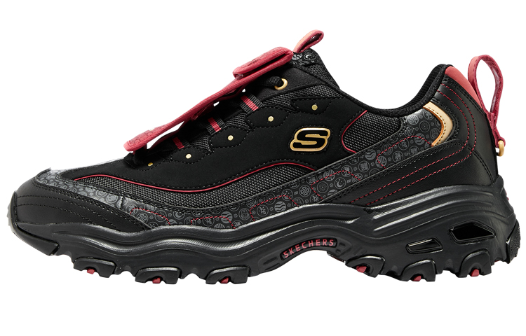 Skechers D'LITES 1.0 'Black Red' 802004-BKRD