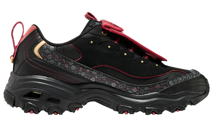 Order Skechers D'LITES 1.0 'Hitam Merah' 802004-BKRD