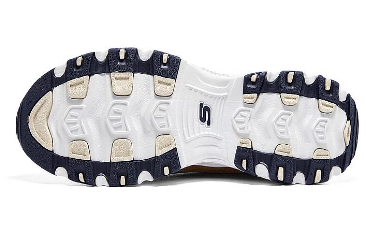Shop Skechers D‘LITES 1.0 奶茶熊摩卡可可 拼接增高底 低筒 爸爸鞋 男款 米棕色