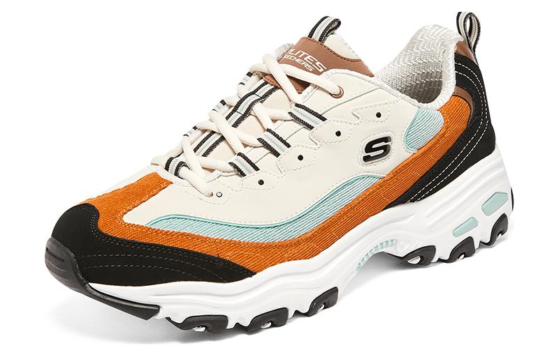 Skechers D'lites 1.0 Sneakers 'White Black Orange' 圖 3