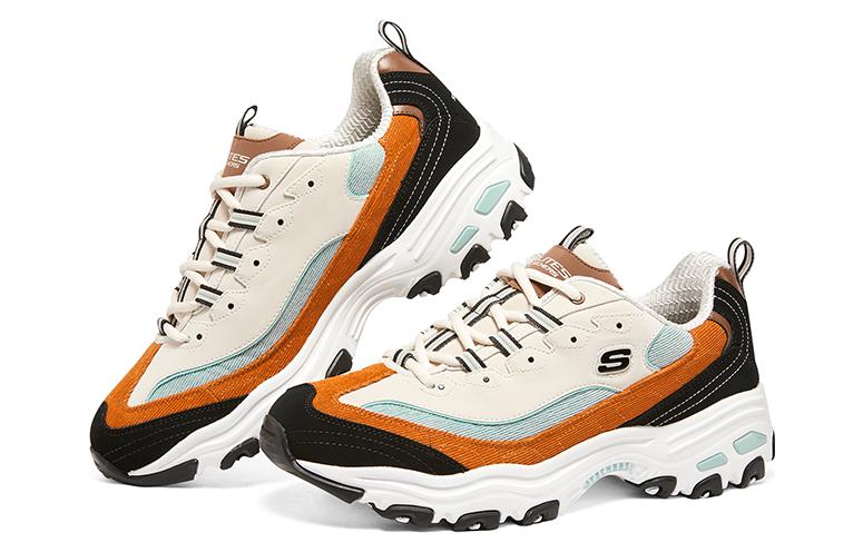Skechers D'lites 1.0 Sneakers 'White Black Orange' 圖 4