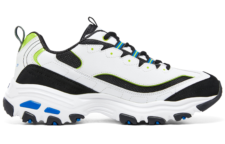Skechers D'LITES 1.0 'White Black Neon Green' 圖 2