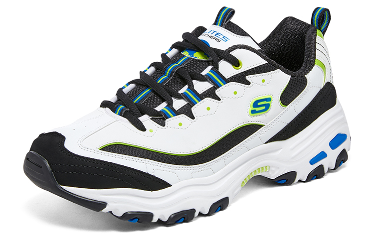 Skechers D'LITES 1.0 'White Black Neon Green' 圖 3
