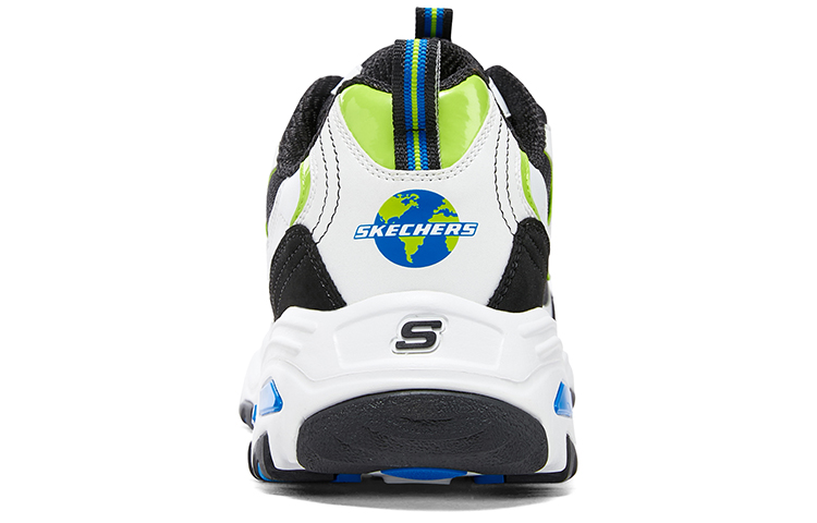 Skechers D'LITES 1.0 'White Black Neon Green' 圖 4