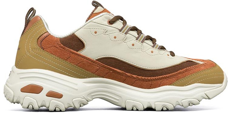 Skechers D'Lites 1.0 Low-Top Running Shoes White/Brown 237153-TPNT Order Skechers D'Lites 1.0 Low-Top Running Shoes White/Brown 237153-TPNT