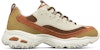 Skechers D'Lites 1.0 Kasut Lari Rendah Putih/Coklat 237153-TPNT