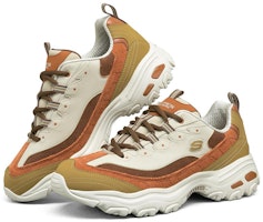 Sepatu Lari Skechers D'Lites 1.0 Low-Top Putih/Coklat 237153-TPNT Lookbook Sepatu Lari Skechers D'Lites 1.0 Low-Top Putih/Coklat 237153-TPNT