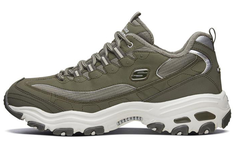 Skechers D'Lites 1.0 'Olive Green Plush'