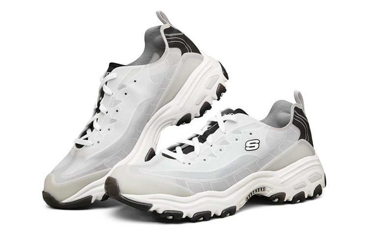 Skechers D Lites 1.0 Low Running Shoes White/Black 圖 3