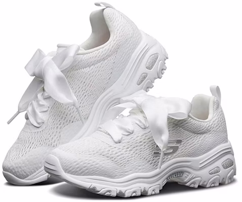 Skechers D‘LITES 1.0 低幫 運動休閒鞋 女款 白色 Lookbook Skechers D‘LITES 1.0 低幫 運動休閒鞋 女款 白色