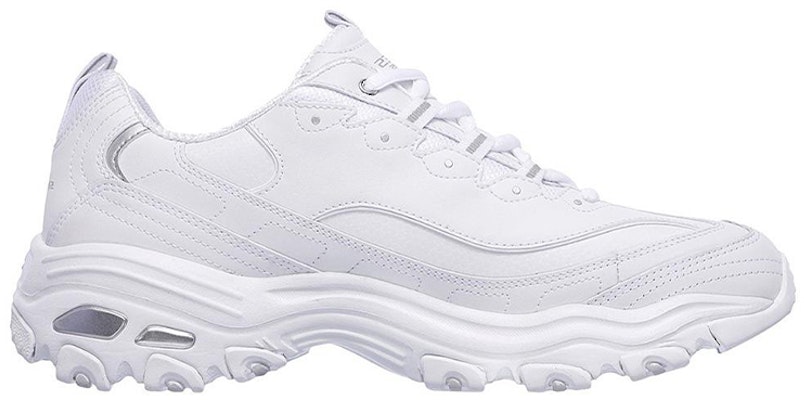 Skechers D'Lites 1.0 Low-Top Running Shoes White 52676-WHT Order Skechers D'Lites 1.0 Low-Top Running Shoes White 52676-WHT