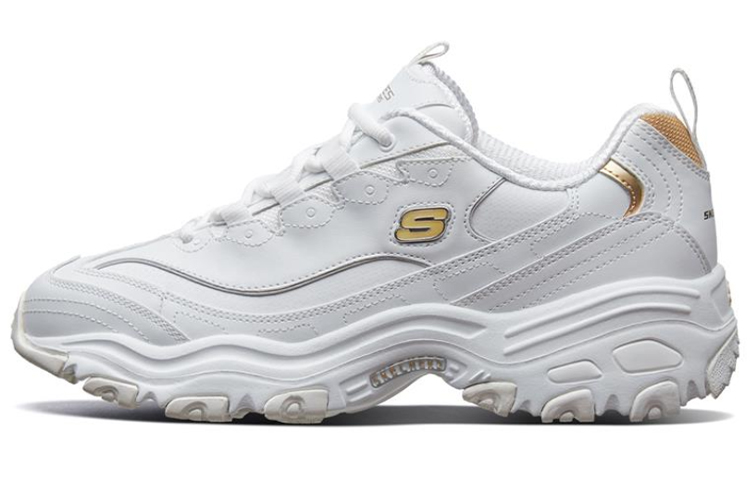 Skechers D'lites 1.0 Running Shoes White/Gold 52676-WGD