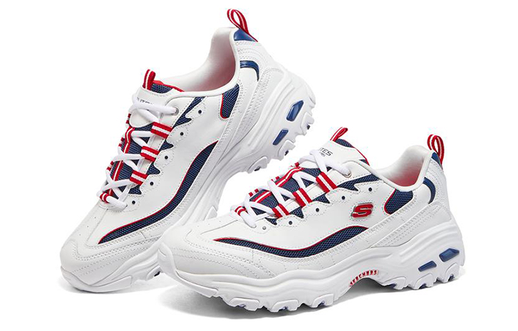 Skechers DLites 1.0 'White Navy Blue Red' 圖 3