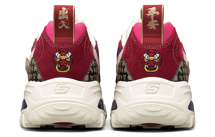 Details for Skechers D'LITES 平安無事系列 2021年新年限定 低筒 運動休閒鞋 男款 白紅