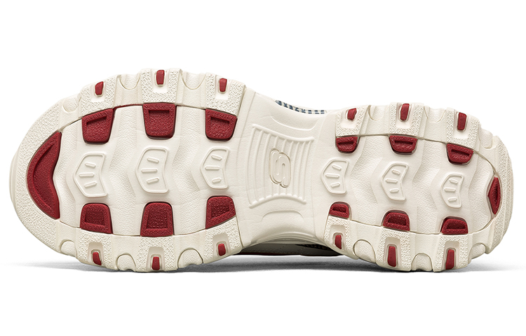 Sizing Skechers D'LITES 平安無事系列 2021年新年限定 低筒 運動休閒鞋 男款 白紅