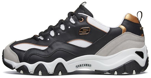 Sepatu Skechers D'Lites 2.0 Low-Top Hitam/Emas untuk Lari 666106-BKGD Buy Sepatu Skechers D'Lites 2.0 Low-Top Hitam/Emas untuk Lari 666106-BKGD