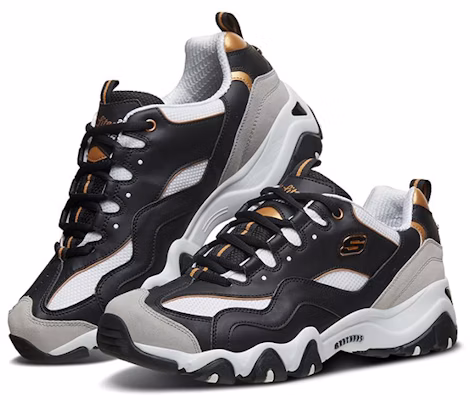 Skechers D'Lites 2.0 Kasut Lari Rendah Hitam/Emas 666106-BKGD Lookbook Skechers D'Lites 2.0 Kasut Lari Rendah Hitam/Emas 666106-BKGD