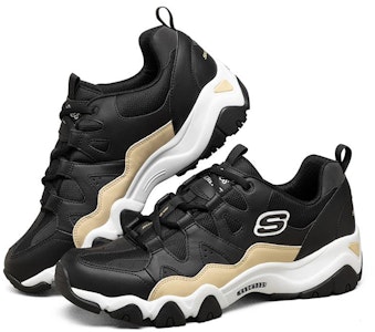 Skechers D'Lites 2.0 Sepatu Lari Hitam/Putih 666151-BKNT Lookbook Skechers D'Lites 2.0 Sepatu Lari Hitam/Putih 666151-BKNT