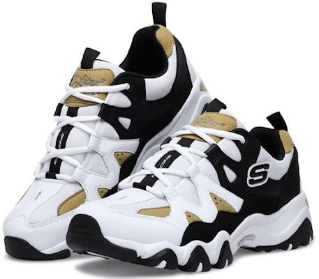 Kasut Larian Skechers D'lites 2.0 Hitam/Putih/Kuning 999042-WBGD Lookbook Kasut Larian Skechers D'lites 2.0 Hitam/Putih/Kuning 999042-WBGD
