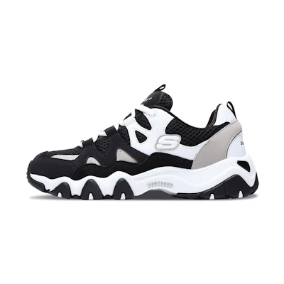 (W) Skechers D lites 2.0 Sneaker Black/White/Grey