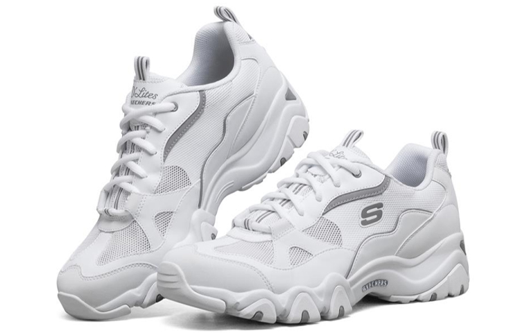 Lookbook Skechers DLites 2.0 白色款女鞋 888003-WHT