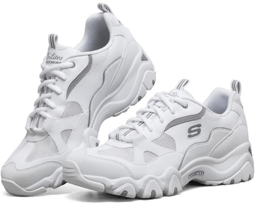 Skechers DLites 2.0 白色款女鞋 888003-WHT Lookbook Skechers DLites 2.0 白色款女鞋 888003-WHT
