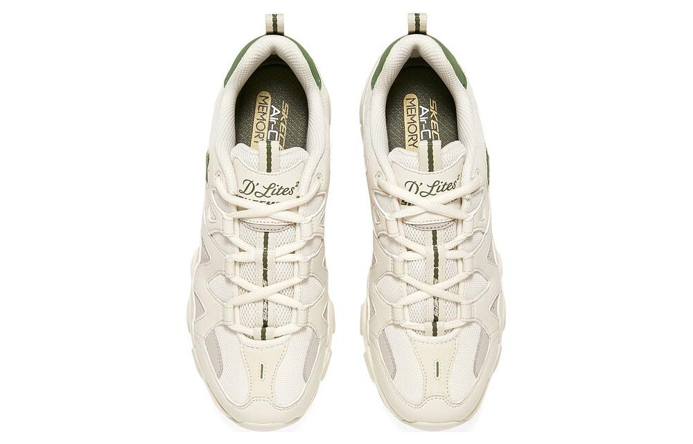 Shop Skechers D'Lites 2.0 '甜瓜熊猫' 白绿 894155-NTOL